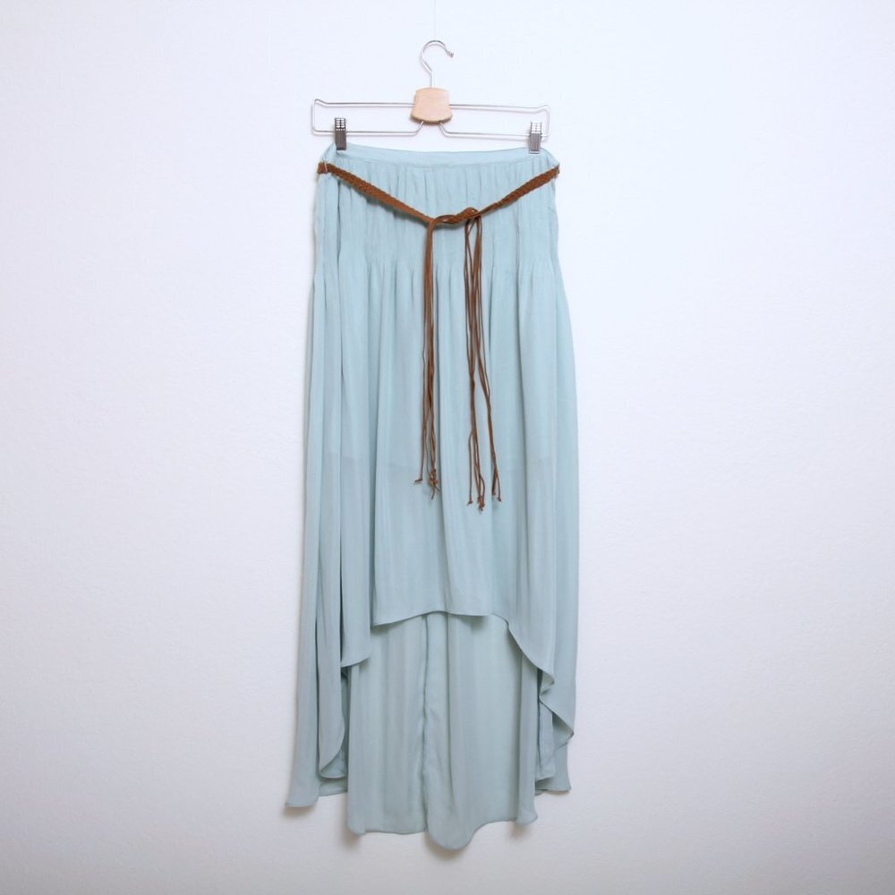 NWT Philosophy Boho High Low Maxi Belted Skirt